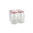 EINMACHGLAS-SET, 4ST, 0,948L - Transparent/Rot, Glas/Metall (0,948l) EINMACHGLAS-SET, 4ST, 0,948L - Transparent/Rot, Glas/Metall (0,948l)
