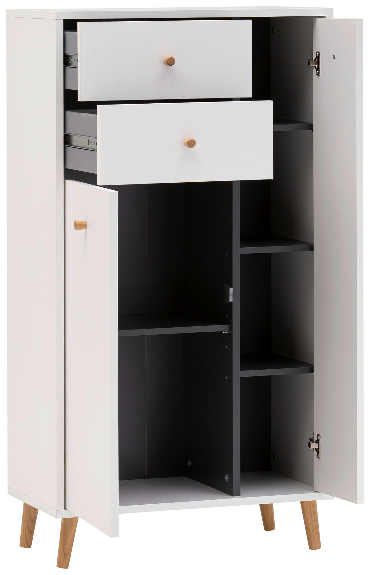 HIGHBOARD  60,2/113,4/33,05 cm 2 Schublade(n)  - Weiß, Design, Holz/Holzwerkstoff (60,2/113,4/33,05cm) - MID.YOU