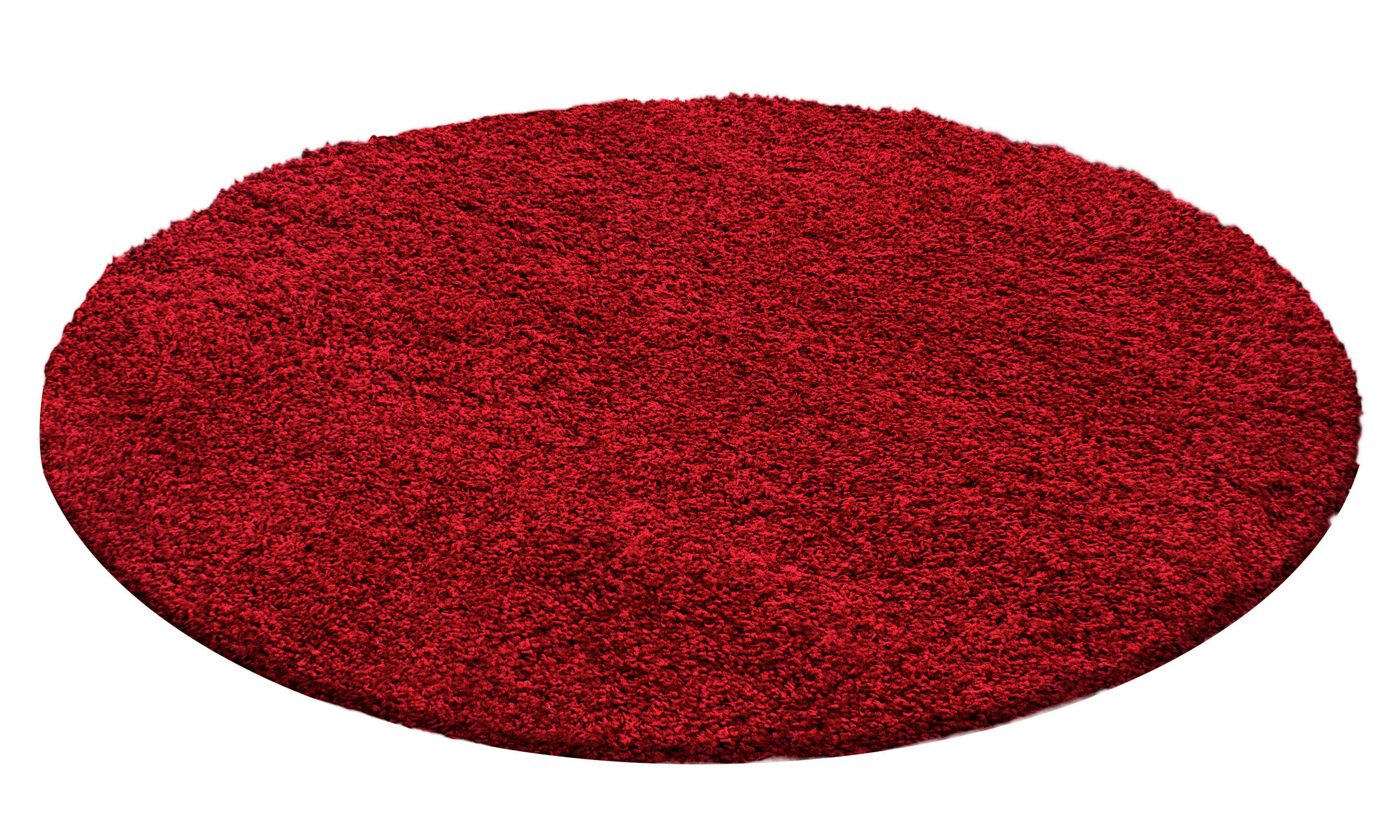 Hochflor Teppich Rot Life Rund Ø 80 cm