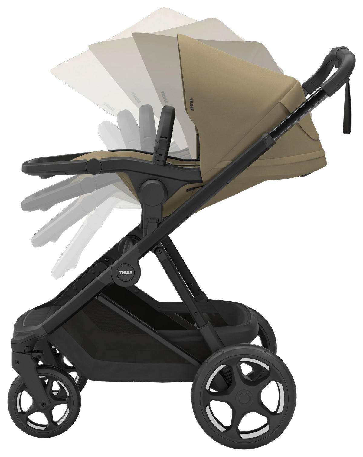 KOMBIKINDERWAGEN Charm 2in1  - Khaki/Schwarz, Design, Kunststoff/Metall (91/61/59null) - Thule
