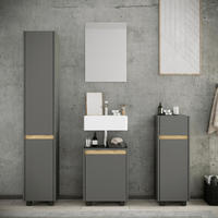KOPALNICA  antracit, medeni hrast  - medeni hrast/antracit, Trend, umetna masa/leseni material (112cm) - MID.YOU