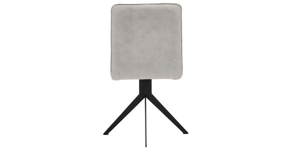 STUHL Webstoff Schwarz, Graubraun - Graubraun/Schwarz, Design, Textil/Metall (46,5/87/64cm) - Voleo
