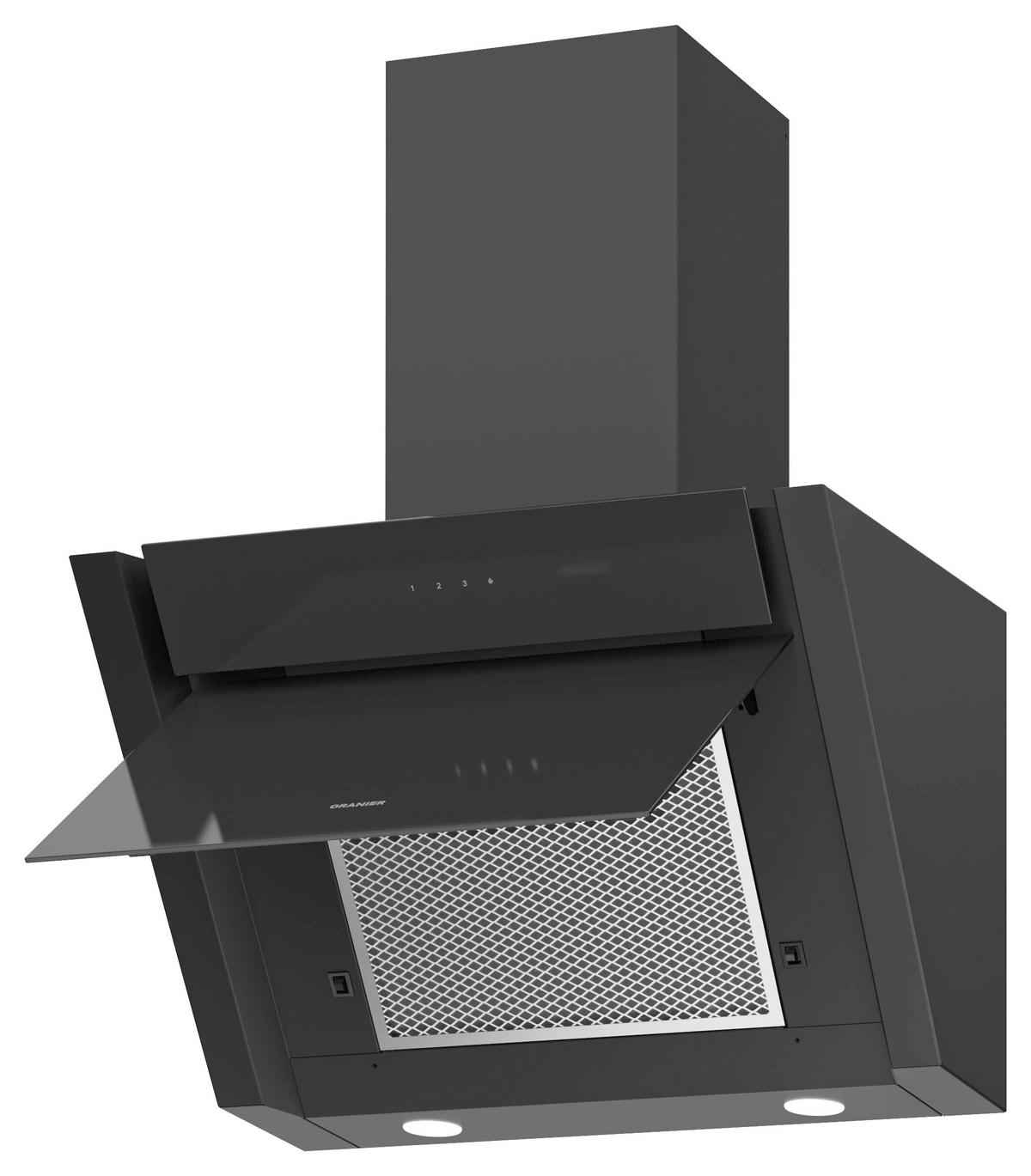 DUNSTABZUGSHAUBE MEBA60S2  - Schwarz, Basics, Glas/Metall (59,6/77,8-116,3/39,0cm) - Oranier