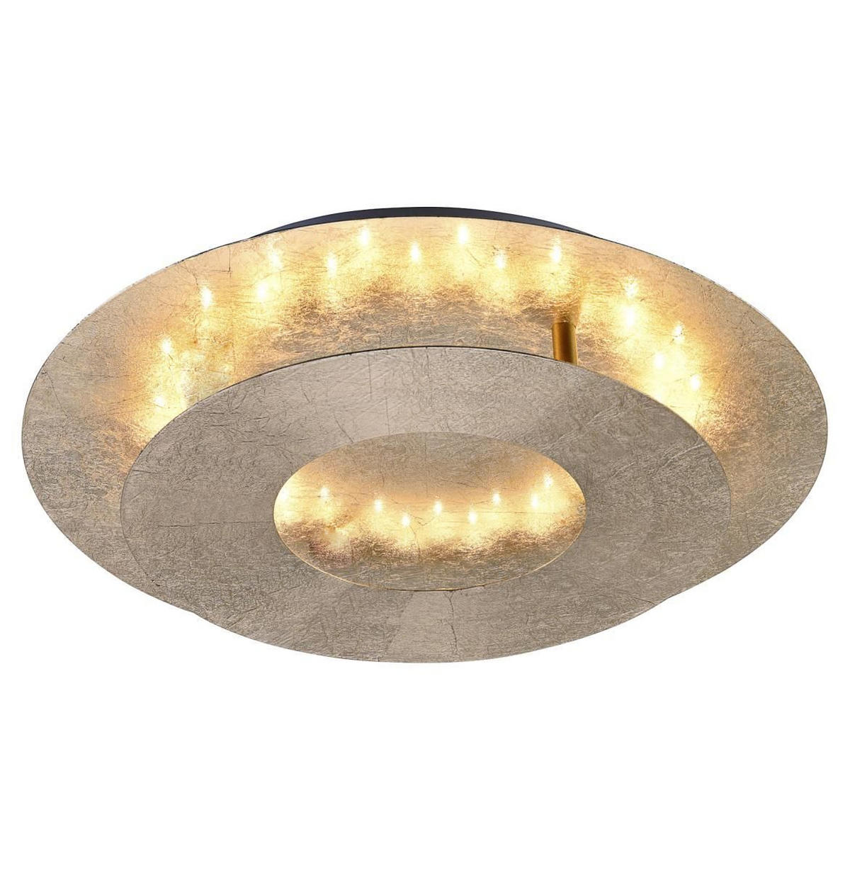 PLAFONIERĂ CU LED - auriu, Design, metal (24/8cm)