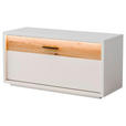GARDEROBENBANK  in 95/46/37 cm  - Eichefarben/Anthrazit, Design, Holzwerkstoff/Metall (95/46/37cm) - Xora