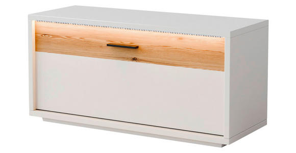 GARDEROBENBANK  in 95/46/37 cm  - Eichefarben/Anthrazit, Design, Holzwerkstoff/Metall (95/46/37cm) - Xora