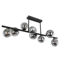 LED-DECKENLEUCHTE 86/30/35,8 cm   - Schwarz, Design, Glas/Metall (86/30/35,8cm) - Globo
