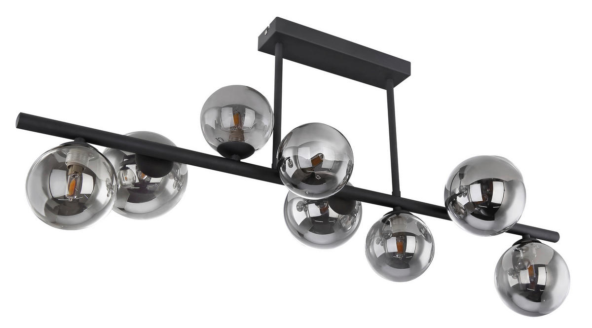 LED-DECKENLEUCHTE 86/30/35,8 cm   - Schwarz, Design, Glas/Metall (86/30/35,8cm) - Globo