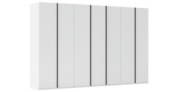 DREHTÜRENSCHRANK 350/235/61 cm,  in Weiß, 7-türig  - Graphitfarben/Weiß, Basics, Holzwerkstoff/Metall (350/235/61cm) - Novel