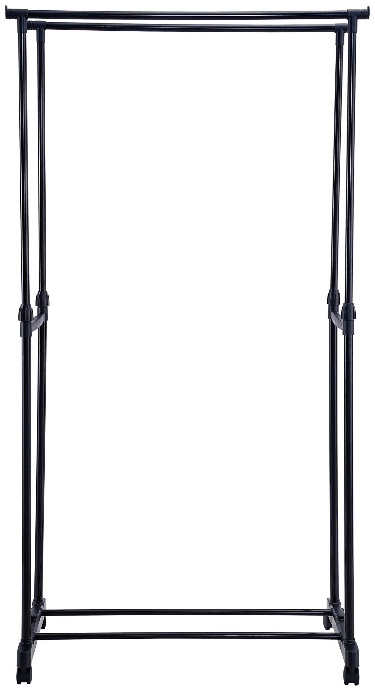 KLEIDERWAGEN in Schwarz 80/90-160/41 cm   - Schwarz, Basics, Kunststoff/Metall (80/90-160/41cm) - Boxxx