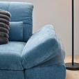 ECKSOFA  in Flachgewebe Pastellblau  204/341 cm  - Pastellblau/Schwarz, Design, Textil/Metall (204/341cm) - Xora