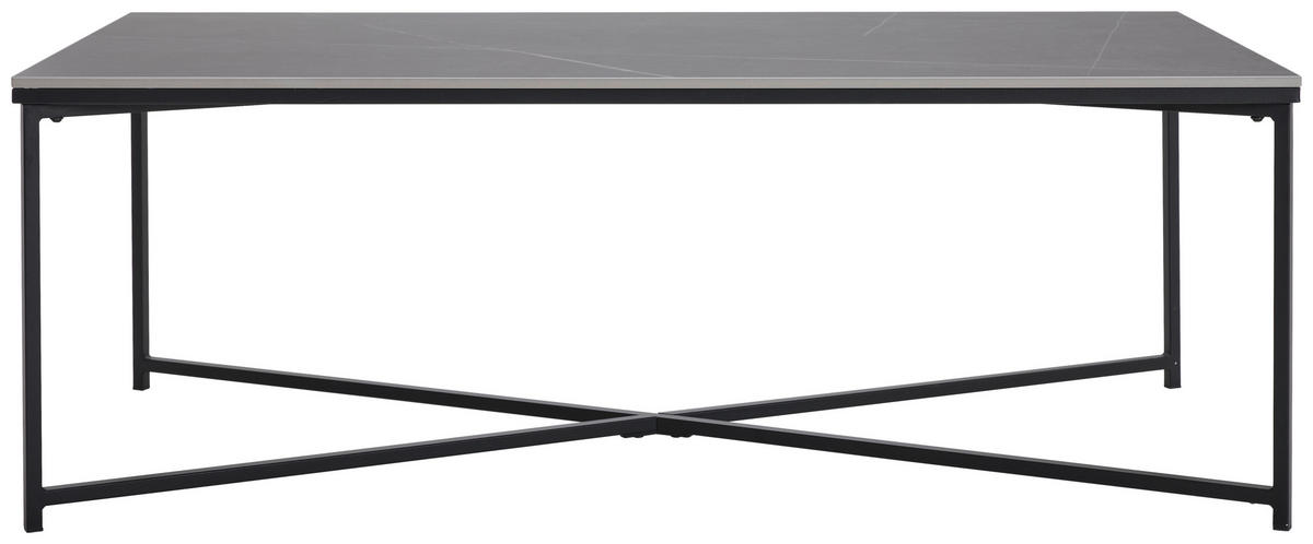 KONFERENČNÍ STOLEK, šedá, černá, kov, keramika, 120/60/42 cm - šedá/černá, Design, kov/keramika (120/60/42cm) - Livetastic