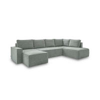 SJEDEĆA GARNITURA tekstil  zelena   - bijela/siva, Design, tekstil/plastika (156/322/194cm) - MID.YOU