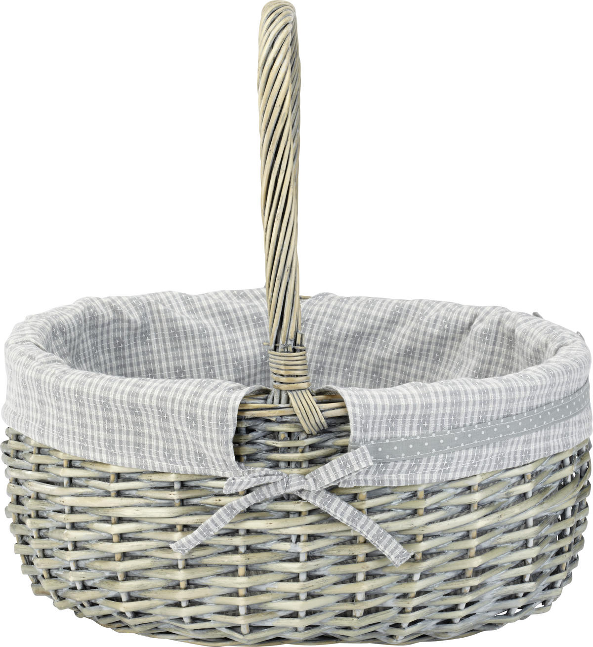 EINKAUFSKORB  - Blau/Naturfarben, LIFESTYLE, Holz/Textil (42/21/43/32cm) - Landscape