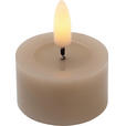 TEELICHT MIT LED  - Sandfarben, LIFESTYLE, Kunststoff/Paraffin (4,5/2,5cm) - Ambia Home