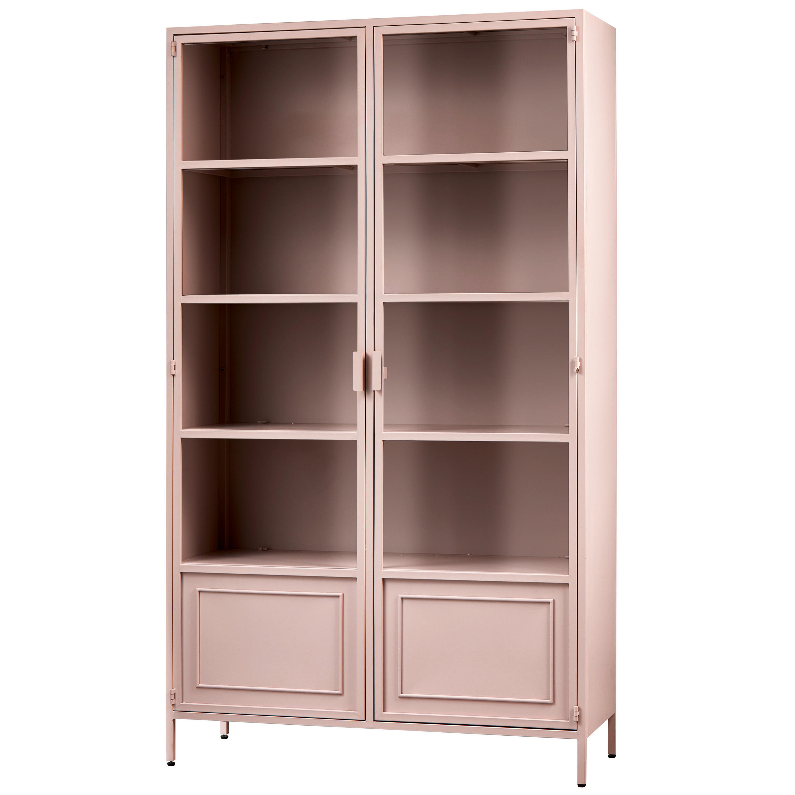 VITRINE in Pink  - Pink, Design, Glas/Metall (110/189/43cm) - Livetastic
