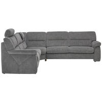ECKSOFA in Chenille Grau  - Schwarz/Grau, Konventionell, Kunststoff/Textil (252/282cm) - Himolla