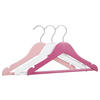 KINDERKLEIDERBÜGEL 9 Stück Holz, Metall  - Hellrosa/Rosa, Basics, Holz/Metall (30/19/1,2cm) - My Baby Lou