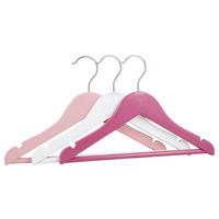 KINDERKLEIDERBÜGEL 9 Stück Holz, Metall  - Hellrosa/Rosa, Basics, Holz/Metall (30/19/1,2cm) - My Baby Lou