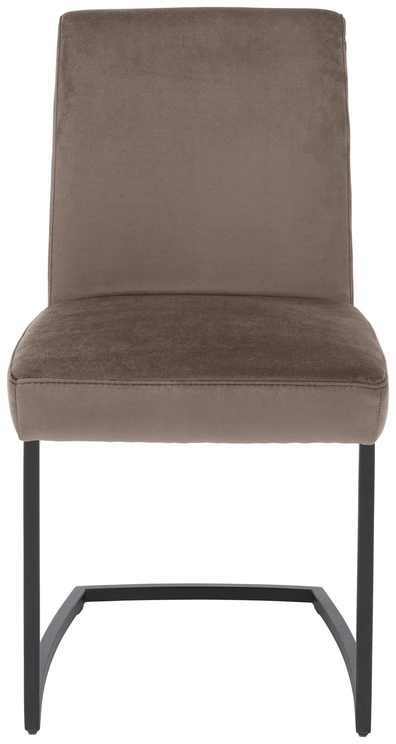 SCHWINGSTUHL  in Velours  - Graubraun/Schwarz, Design, Textil/Metall (46/88/61cm) - Joop!