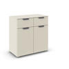KOMMODE  in 80/81/42 cm  - Champagner/Dunkelgrau, Design, Holzwerkstoff/Metall (80/81/42cm) - Carryhome