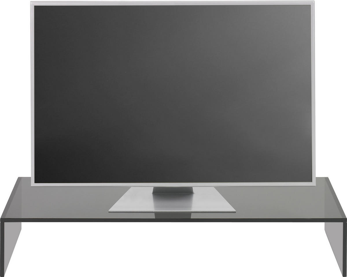 TV-AUFSATZ  Glas  Grau  - Grau, Design, Glas (80/14/35cm) - Xora