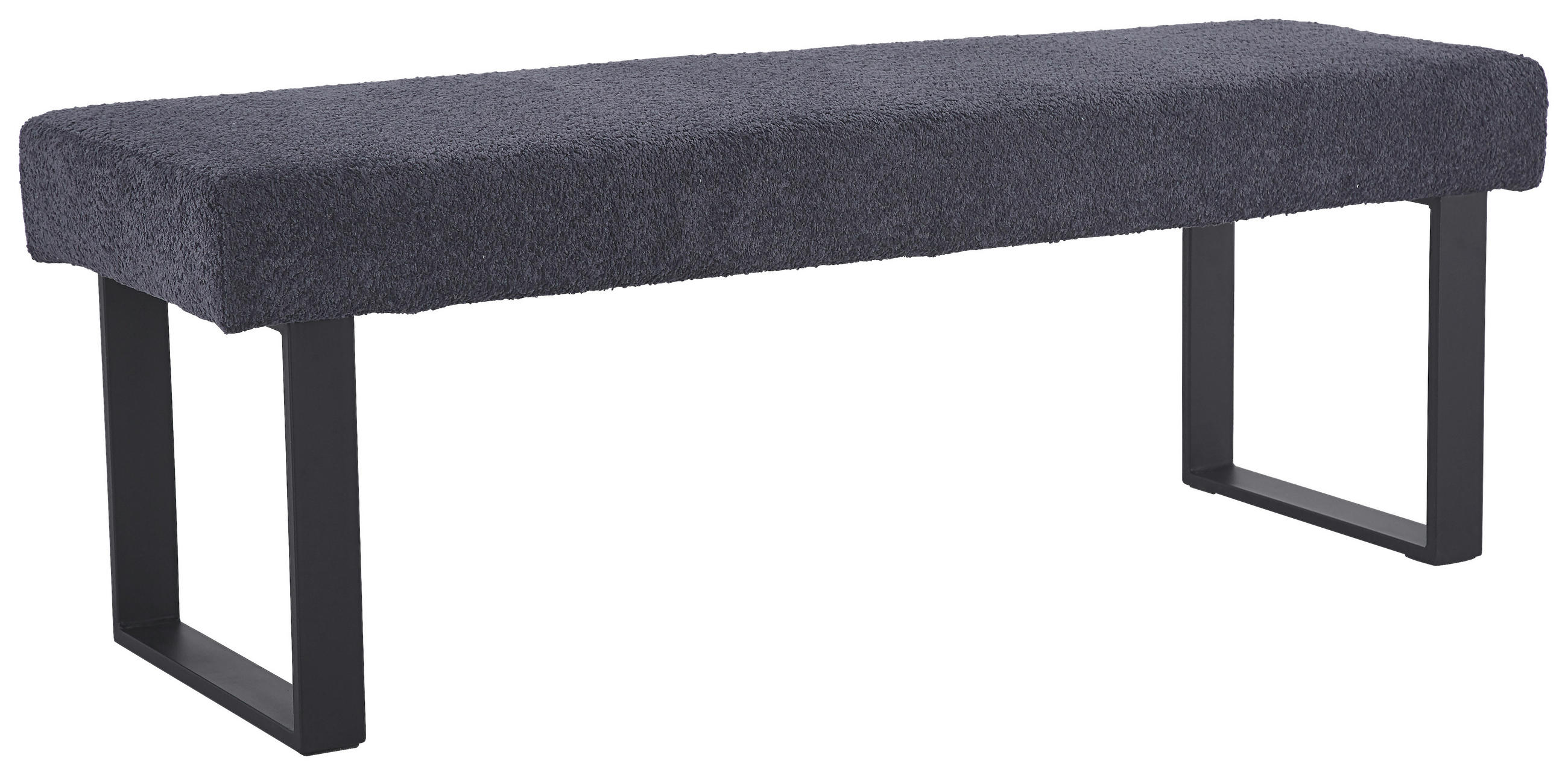 SITZBANK in Metall, Textil Dunkelgrau  - Dunkelgrau/Schwarz, KONVENTIONELL, Textil/Metall (140/49/47cm) - MID.YOU