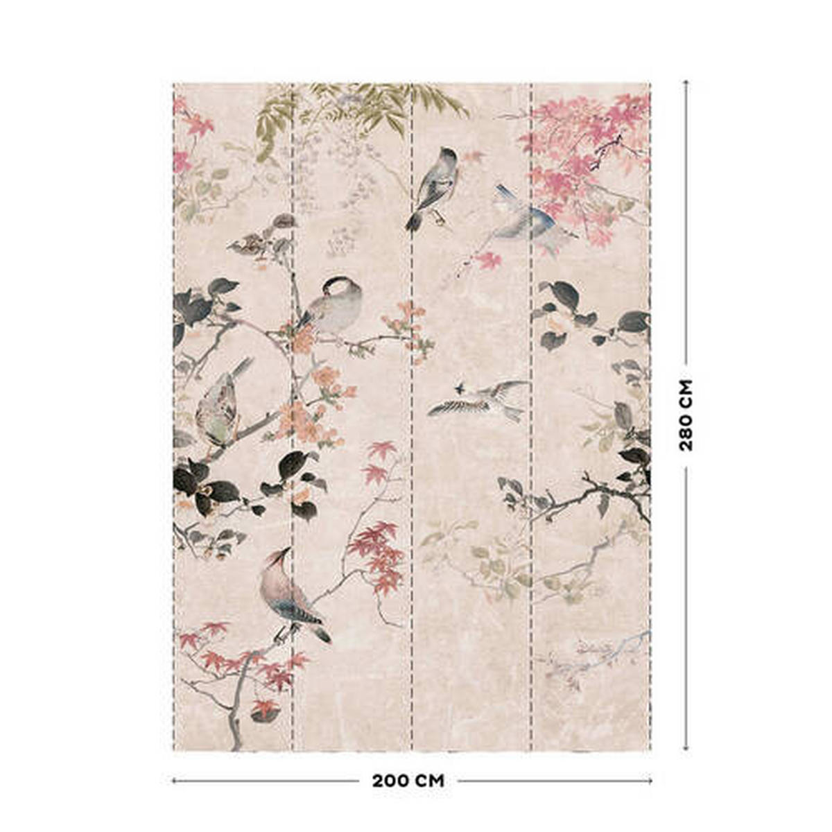 FOTOTAPET 200/280 cm  - multicolor/rosa, Trend, papper/plast (200/280cm)