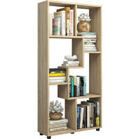 Standregal in Sonoma Eiche  60/119/20 cm Sonoma Eiche  - Schwarz/Sonoma Eiche, Basics, Holzwerkstoff/Kunststoff (60/119/20cm) - MID.YOU