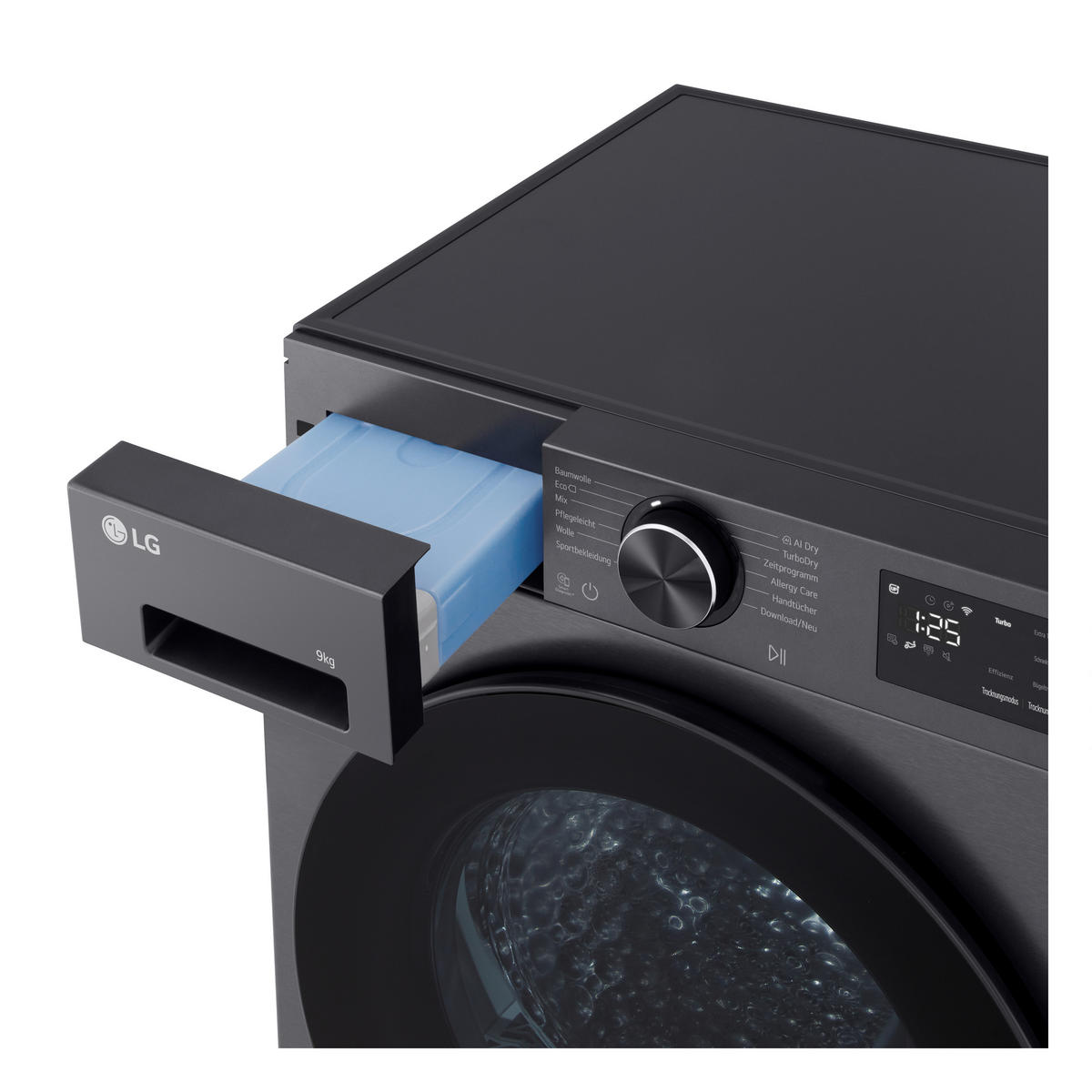 WÄRMEPUMPENTROCKNER RT90X7B  - Schwarz, Basics, Metall (60/85/66cm) - LG