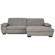 ECKSOFA  in Webstoff Grau  265/180 cm  - Schwarz/Grau, Design, Textil/Metall (265/180cm) - Carryhome