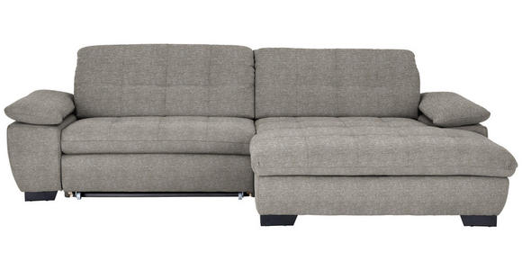 ECKSOFA  in Webstoff Grau  265/180 cm  - Schwarz/Grau, Design, Textil/Metall (265/180cm) - Carryhome