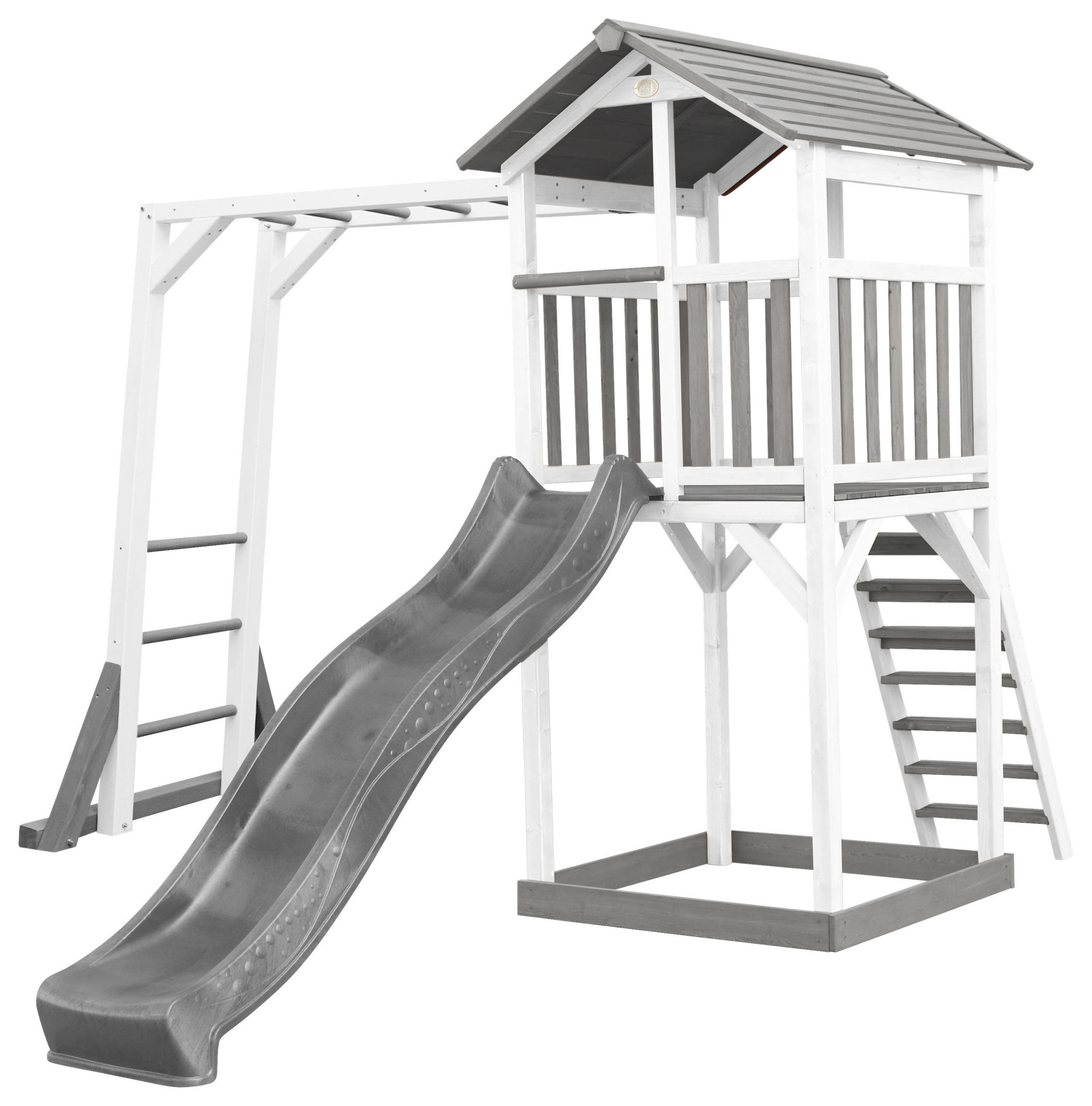 SPIELTURM 29,5/9,5/218 cm  - Blau/Weiß, KONVENTIONELL, Holz (29,5/9,5/218cm) - Ambia Garden