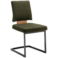 SCHWINGSTUHL  in Stahl Mikrofaser  - Eichefarben/Schwarz, Design, Holz/Textil (50/88/60cm) - Venda