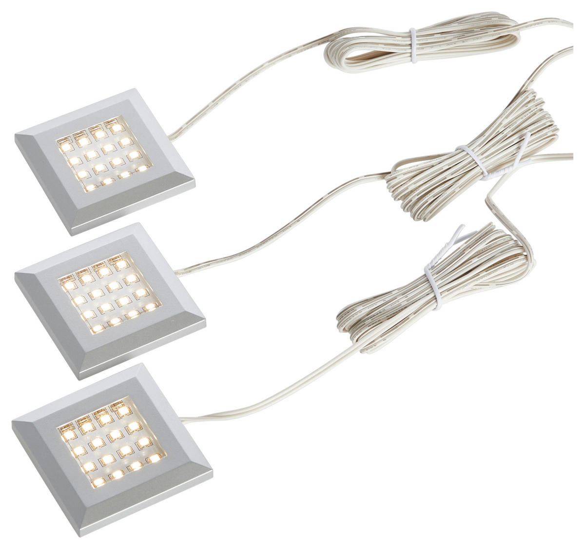 LED-SPOT-SET 5,5/1/5,5 cm   - Schwarz/Weiß, KONVENTIONELL, Kunststoff (5,5/1/5,5cm) - Livetastic