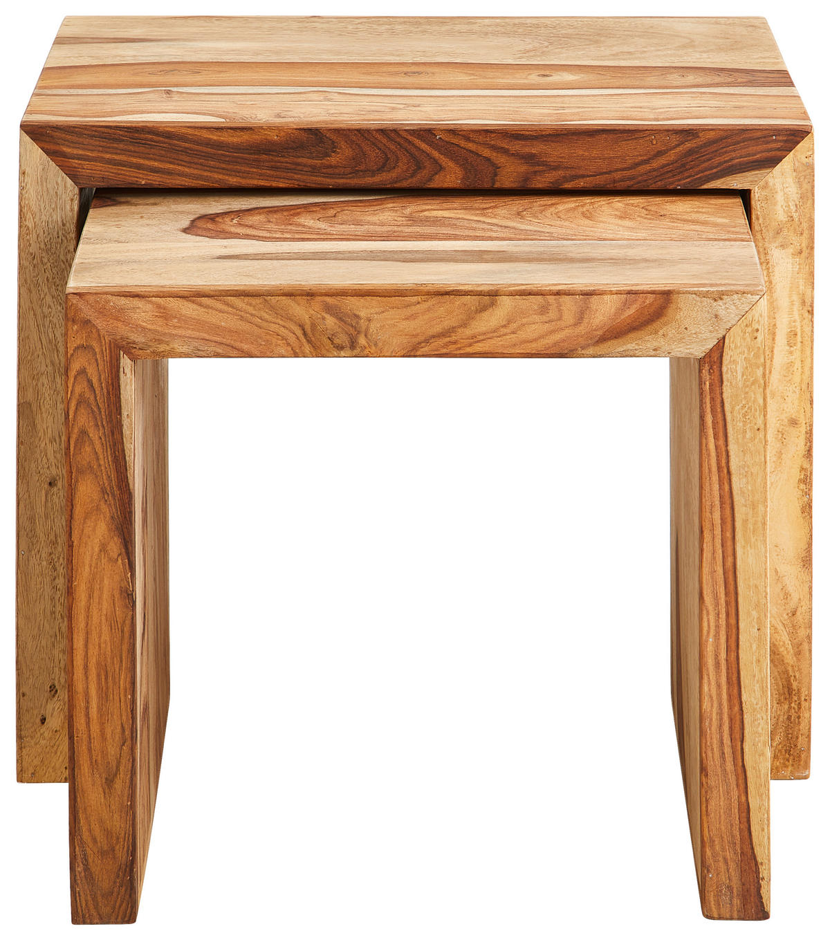 SATZTISCH 35/55/45/45/40 cm Sheesham massiv Naturfarben rechteckig  - Naturfarben, LIFESTYLE, Holz (35/55/45/45/40cm) - Landscape