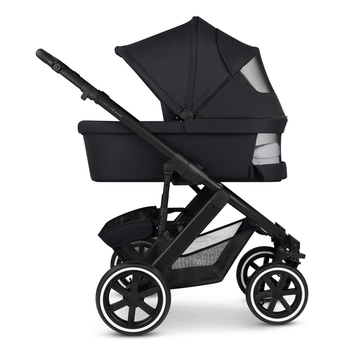 KINDERWAGEN  Salsa 5 Air  Coal  - Schwarz, Basics, Textil/Metall (63/118/95,5cm) - ABC Design