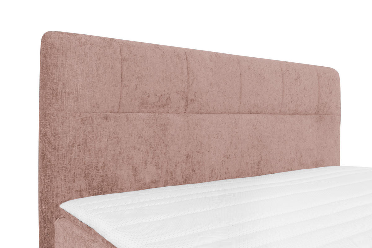 BOXSPRINGBETT 160/200 cm  in Rosa  - Schwarz/Rosa, Design, Textil/Metall (160/200cm) - Esposa