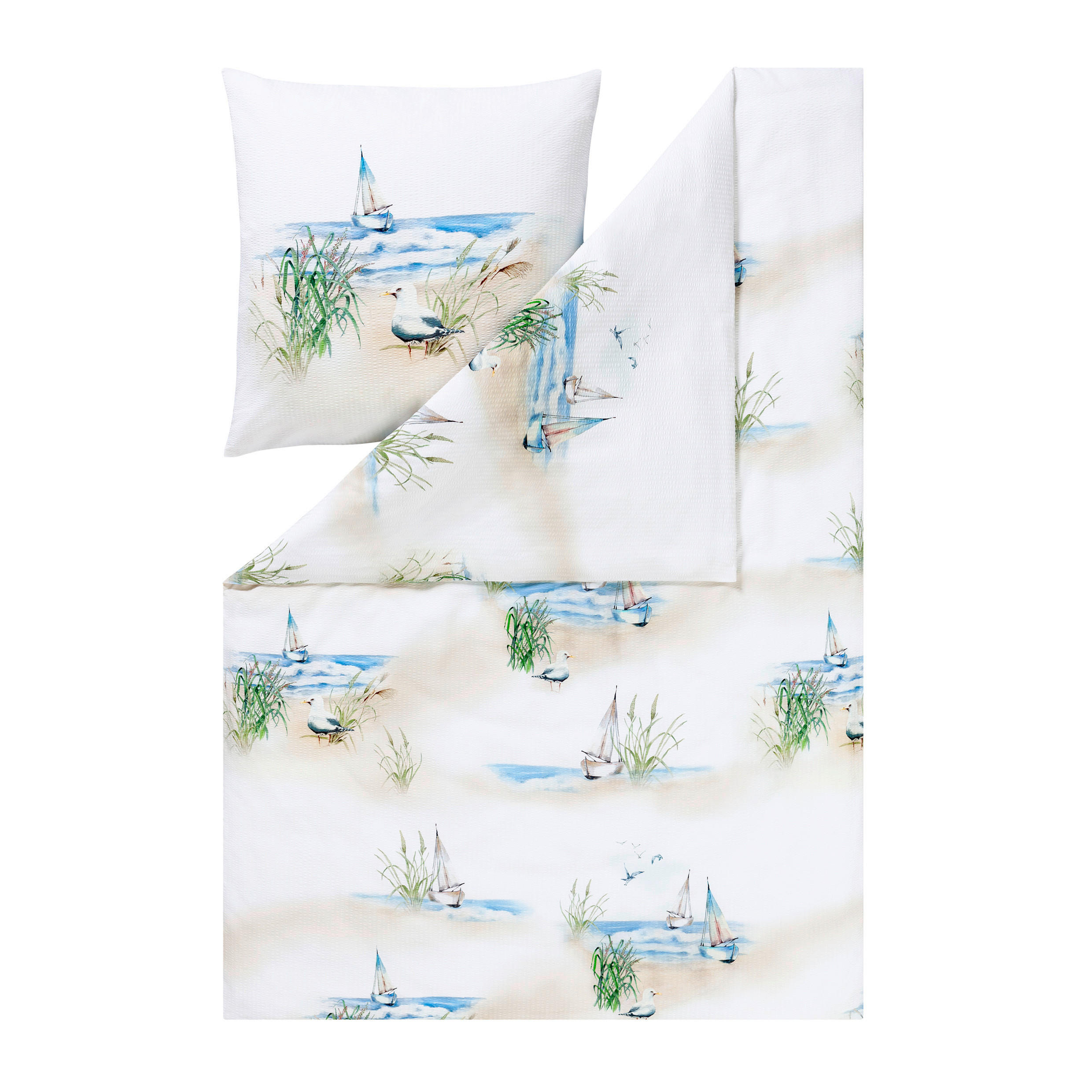 BETTWÄSCHE Impulse Seersucker 135/200 cm  - Naturfarben, Design, Textil (135/200cm) - Estella