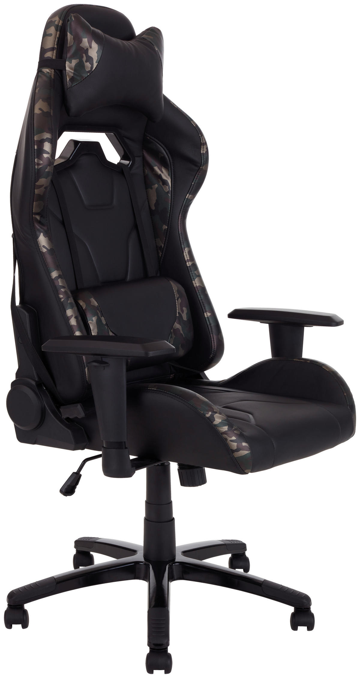 GAMINGSTUHL Grün, Schwarz Metall, Kunststoff, Textil   - Schwarz/Grün, MODERN, Kunststoff/Textil (68/124-134/60cm) - MID.YOU