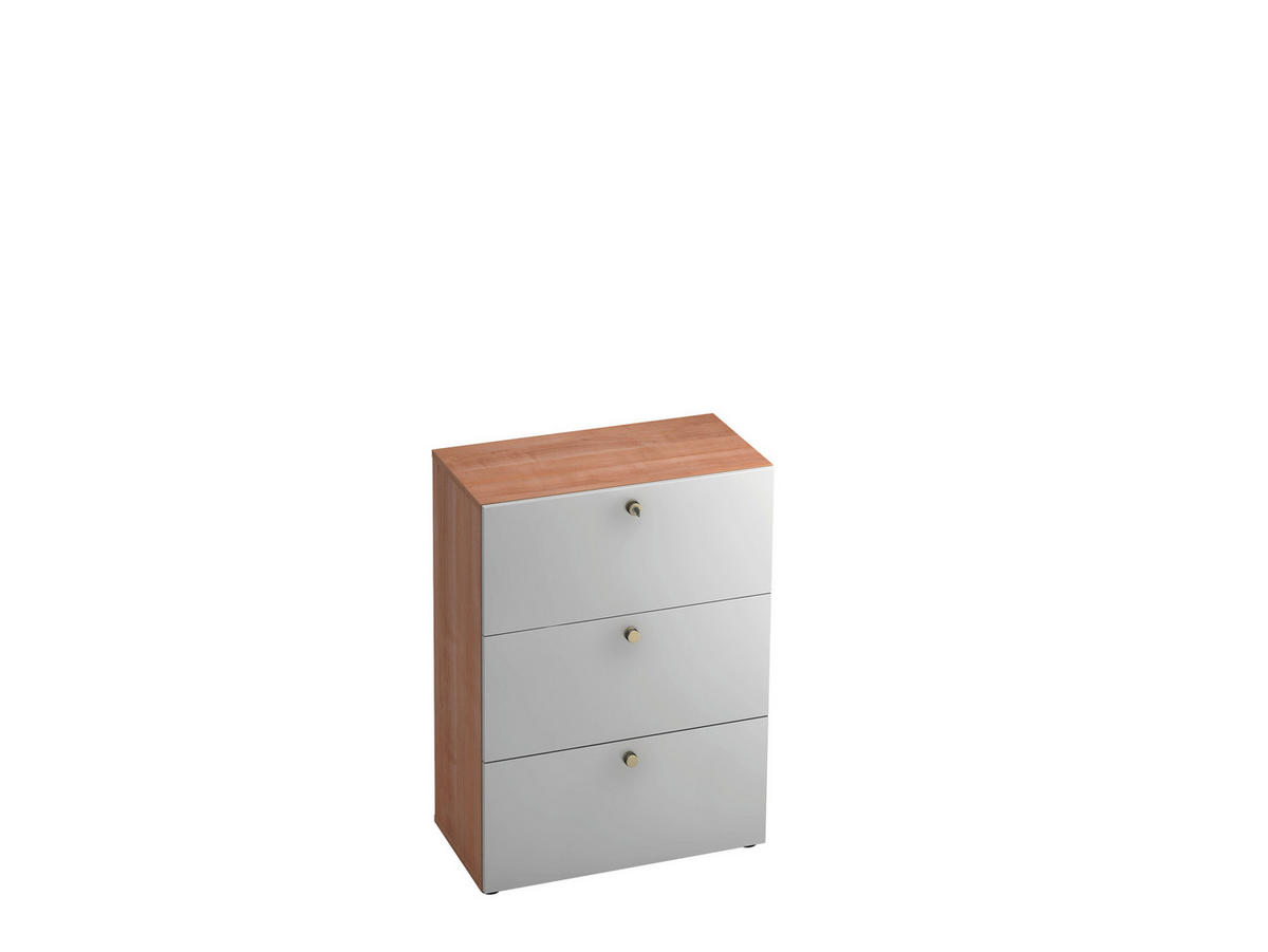 HÄNGEREGISTERELEMENT Silberfarben, Nussbaumfarben  - Silberfarben/Nussbaumfarben, KONVENTIONELL, Holzwerkstoff/Kunststoff (80/110/42cm) - Venda