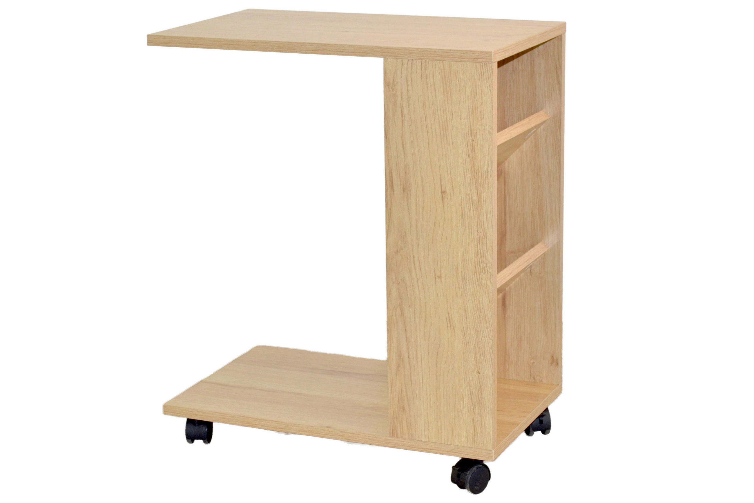 SERVIERWAGEN Eichefarben  - Eichefarben, Design, Holzwerkstoff/Kunststoff (50/30/60cm) - MID.YOU