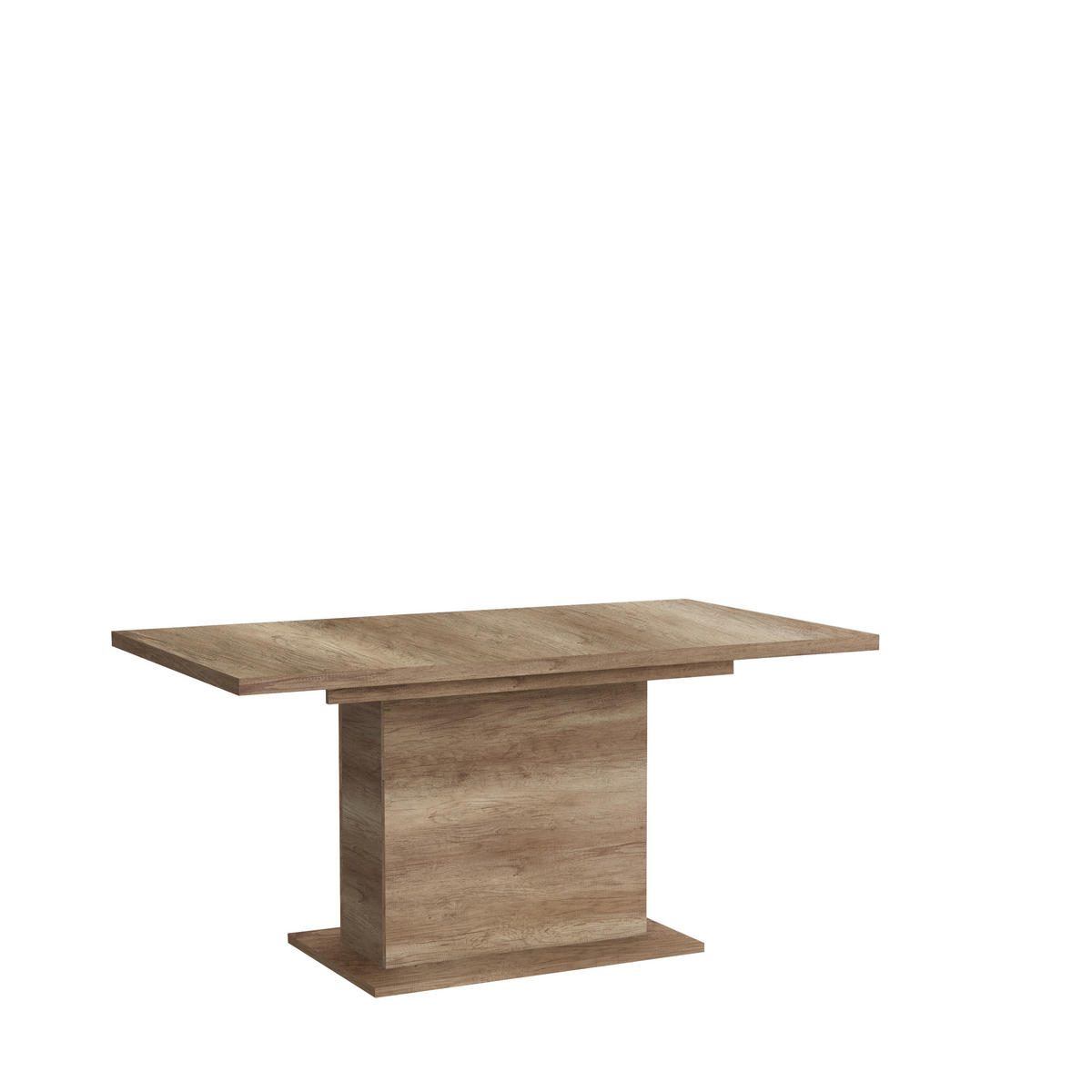 KIHÚZHATÓ ASZTAL - tölgyfa színű, Basics, faalapú anyag (160/76,6/90cm) - Xora