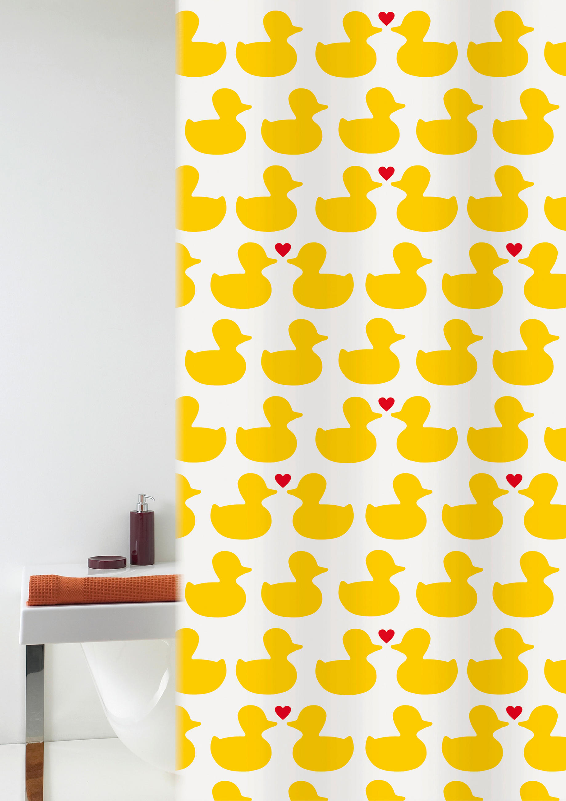 Grund Duschvorhang Happy Spring Gelb 180x200 cm