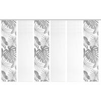 FLÄCHENVORHANG  6 Stück  blickdicht  60/260 cm   - Grau Hochglanz/Weiß, Natur, Textil (60/260cm)