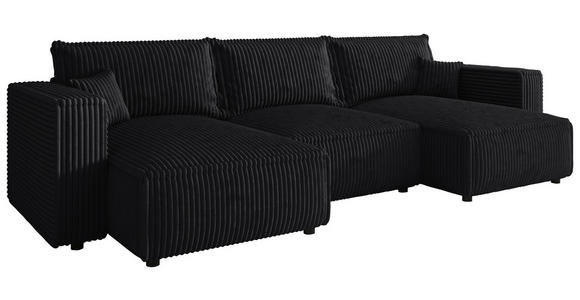WOHNLANDSCHAFT Anthrazit Cord  - Anthrazit/Schwarz, MODERN, Kunststoff/Textil (153/350/153cm) - Xora