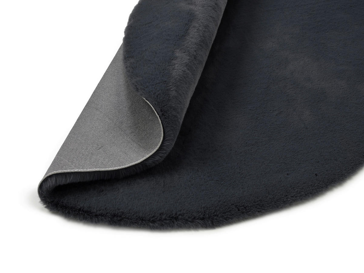HOCHFLORTEPPICH 80 cm Silky Haven Dunkelgrau  - Dunkelgrau, Basics, Textil (80cm)