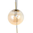 HÄNGELEUCHTE 46/40/120 cm  - Goldfarben/Bernsteinfarben, Trend, Glas/Metall (46/40/120cm) - Novel