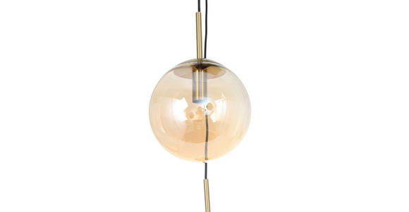 HÄNGELEUCHTE 46/40/120 cm - Goldfarben/Bernsteinfarben, Trend, Glas/Metall (46/40/120cm) - Novel