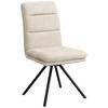 STUHL - Beige/Schwarz, Design, Textil/Metall (46/92,5/65cm) - Cantus